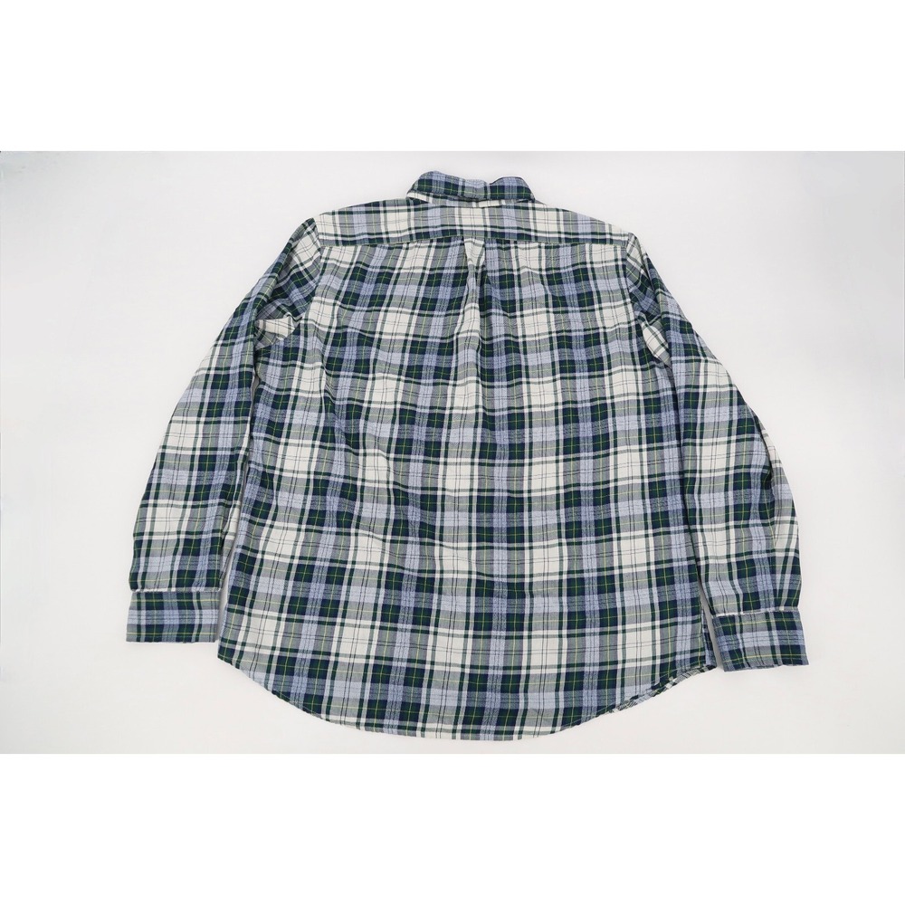 Vineyard Vines Performance Mens Large Green Blue Plaid Slim Fit Tucker Shirt - Picture 5 of 8